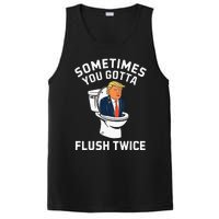 Funny Anti Trump Sometimes You Gotta Flush Twice PosiCharge Competitor Tank