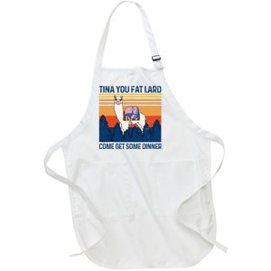 Funny Alpaca Tina You Fat Lard Come And Get Some Dinner Full-Length Apron With Pockets