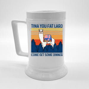 Funny Alpaca Tina You Fat Lard Come And Get Some Dinner Beer Stein