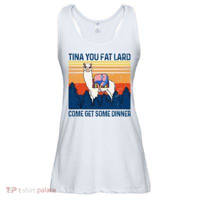 Funny Alpaca Tina You Fat Lard Come And Get Some Dinner Ladies Essential Flowy Tank