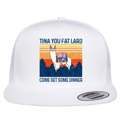 Funny Alpaca Tina You Fat Lard Come And Get Some Dinner Flatbill Hat