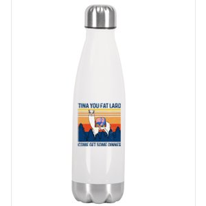 Funny Alpaca Tina You Fat Lard Come And Get Some Dinner Stainless Steel Insulated Water Bottle