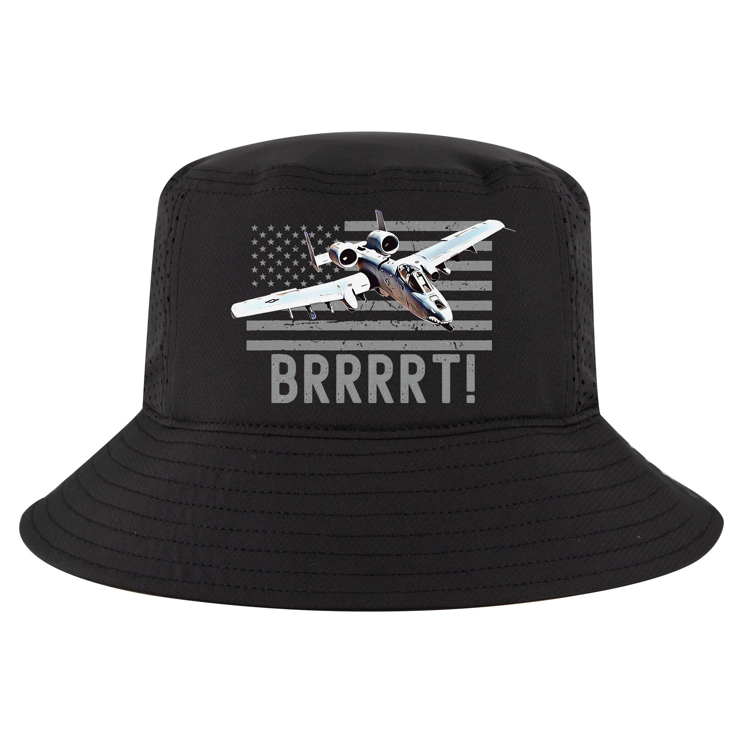 Funny A10 Thunderbolt Warthog BRRRRRT Cool Comfort Performance Bucket Hat