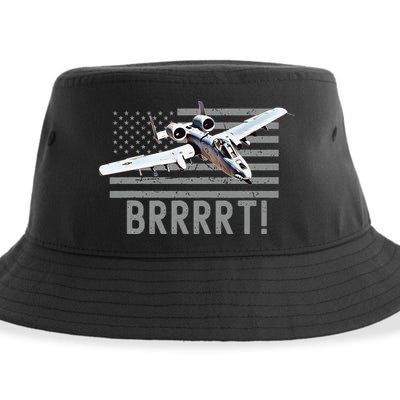 Funny A10 Thunderbolt Warthog BRRRRRT Sustainable Bucket Hat