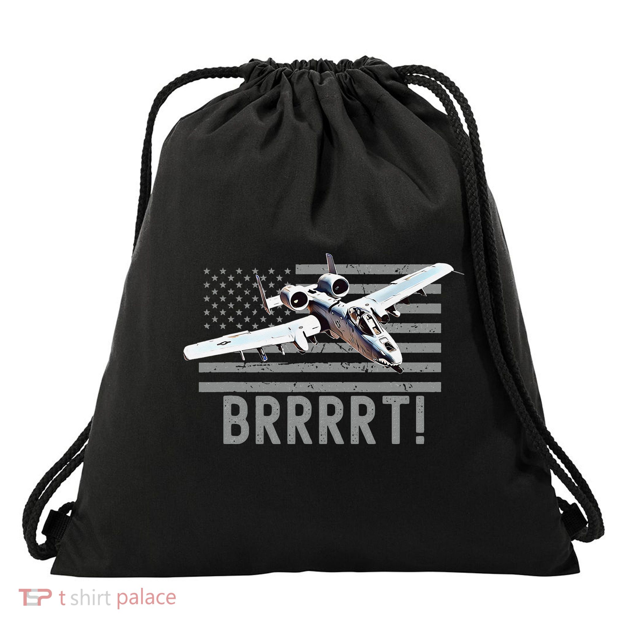 Funny A10 Thunderbolt Warthog BRRRRRT Drawstring Bag