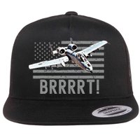 Funny A10 Thunderbolt Warthog BRRRRRT Flat Bill Trucker Hat