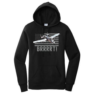 Funny A10 Thunderbolt Warthog BRRRRRT Women's Pullover Hoodie