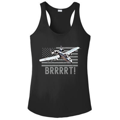 Funny A10 Thunderbolt Warthog BRRRRRT Ladies PosiCharge Competitor Racerback Tank