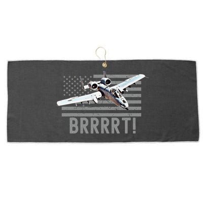 Funny A10 Thunderbolt Warthog BRRRRRT Large Microfiber Waffle Golf Towel