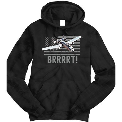 Funny A10 Thunderbolt Warthog BRRRRRT Tie Dye Hoodie