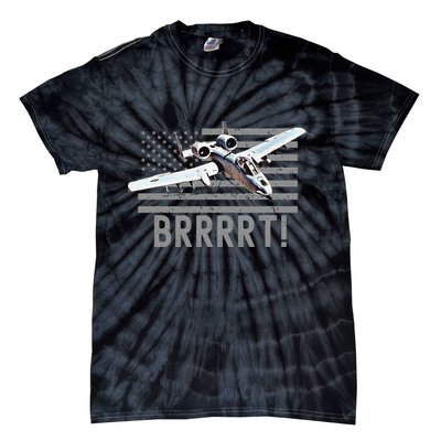 Funny A10 Thunderbolt Warthog BRRRRRT Tie-Dye T-Shirt