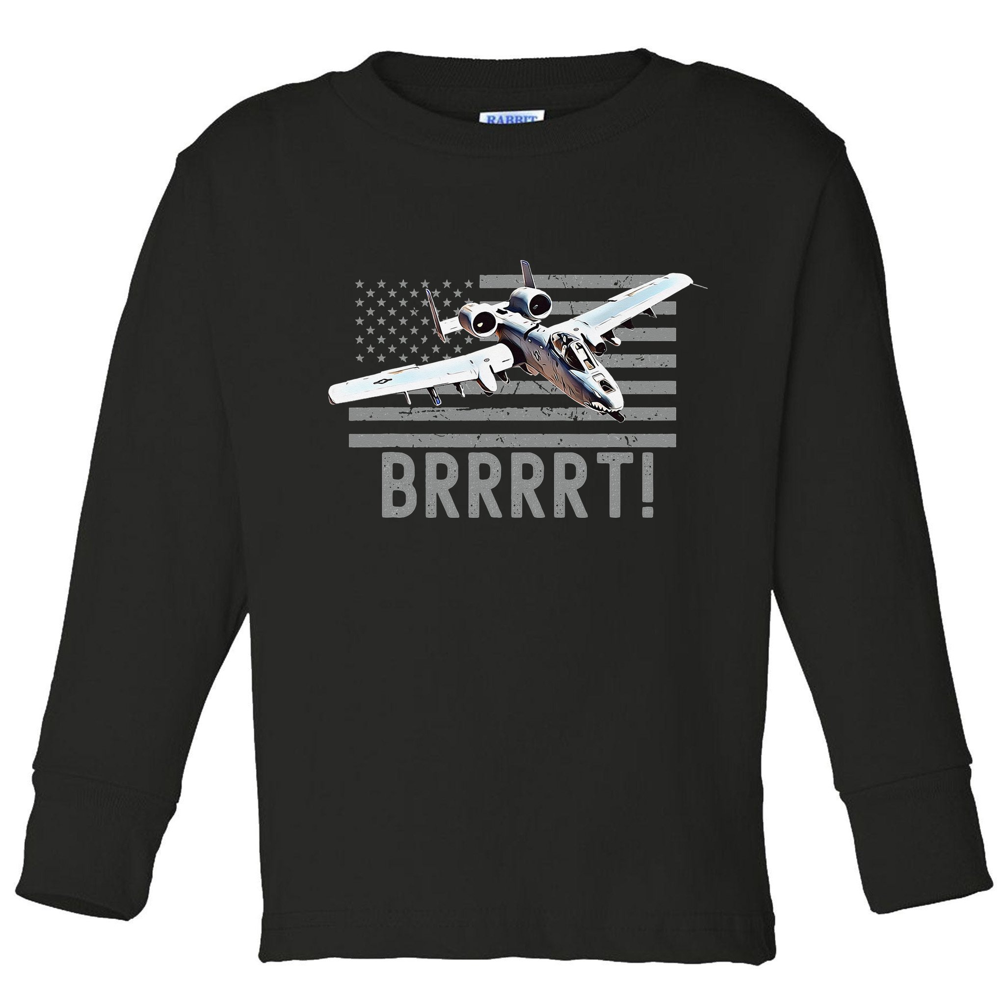 Funny A10 Thunderbolt Warthog BRRRRRT Toddler Long Sleeve Shirt