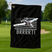 Funny A10 Thunderbolt Warthog BRRRRRT Golf Towel