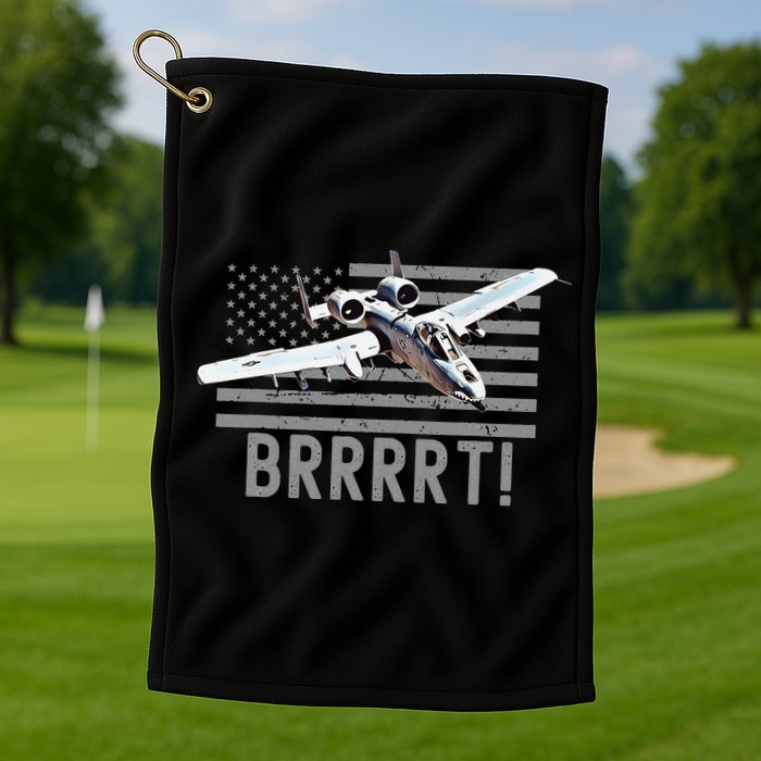 Funny A10 Thunderbolt Warthog BRRRRRT Golf Towel