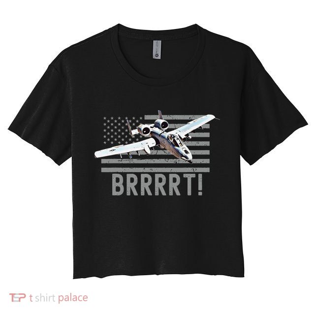 Funny A10 Thunderbolt Warthog BRRRRRT Crop Top