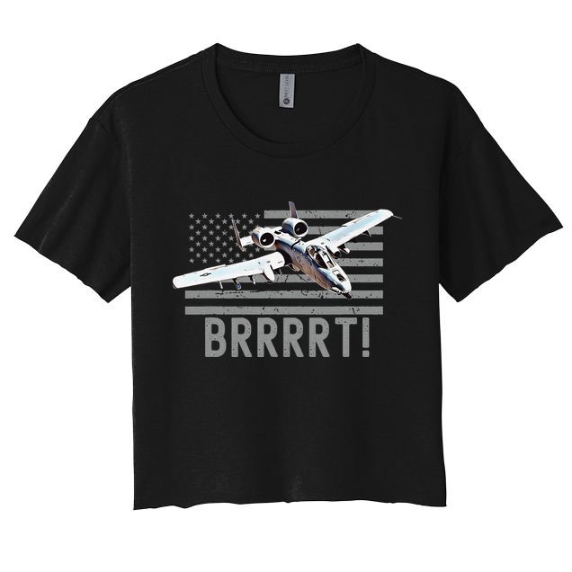 Funny A10 Thunderbolt Warthog BRRRRRT Crop Top