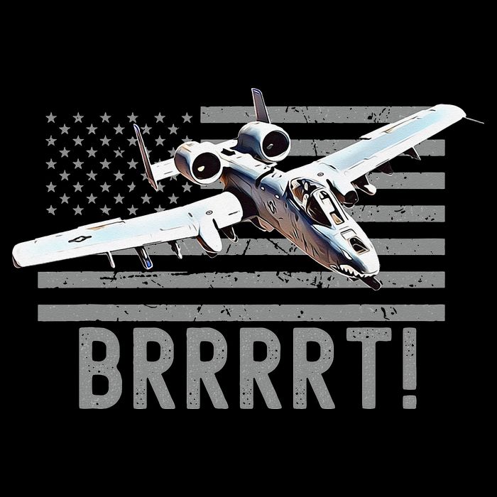 Funny A10 Thunderbolt Warthog BRRRRRT Cropped Pullover Crew