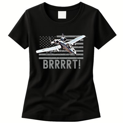 Funny A10 Thunderbolt Warthog BRRRRRT Womens T-Shirt