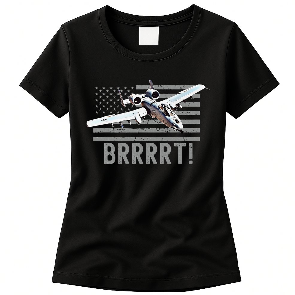 Funny A10 Thunderbolt Warthog BRRRRRT Womens T-Shirt