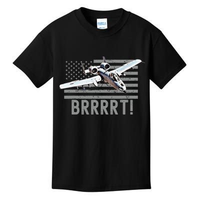 Funny A10 Thunderbolt Warthog BRRRRRT Kids T-Shirt
