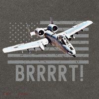 Funny A10 Thunderbolt Warthog BRRRRRT Cotton Canvas Backpack
