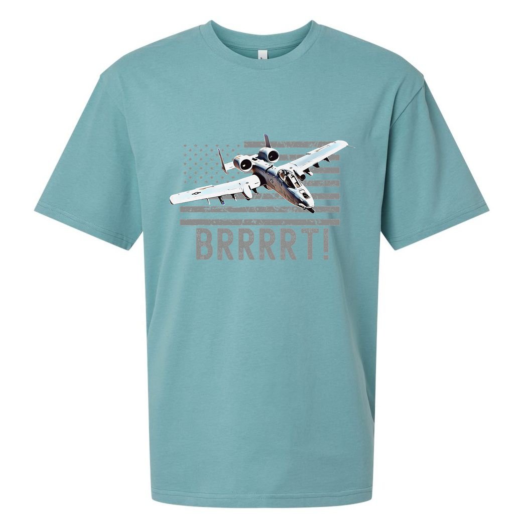 Funny A10 Thunderbolt Warthog BRRRRRT Sueded Cloud Jersey T-Shirt