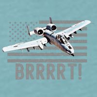 Funny A10 Thunderbolt Warthog BRRRRRT Sueded Cloud Jersey T-Shirt
