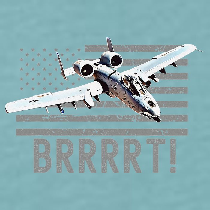 Funny A10 Thunderbolt Warthog BRRRRRT Sueded Cloud Jersey T-Shirt
