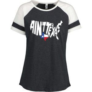 Funny Aint Texas Usa Map Proud Texan Enza Ladies Jersey Colorblock Tee