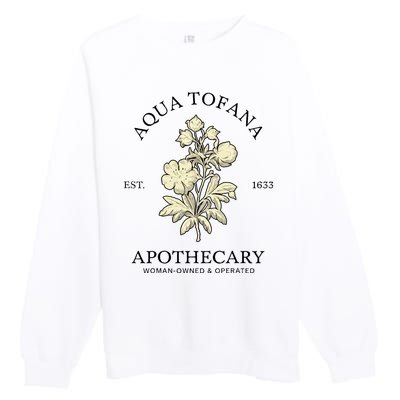 Feminist Aqua Tofana Apothecary Premium Crewneck Sweatshirt