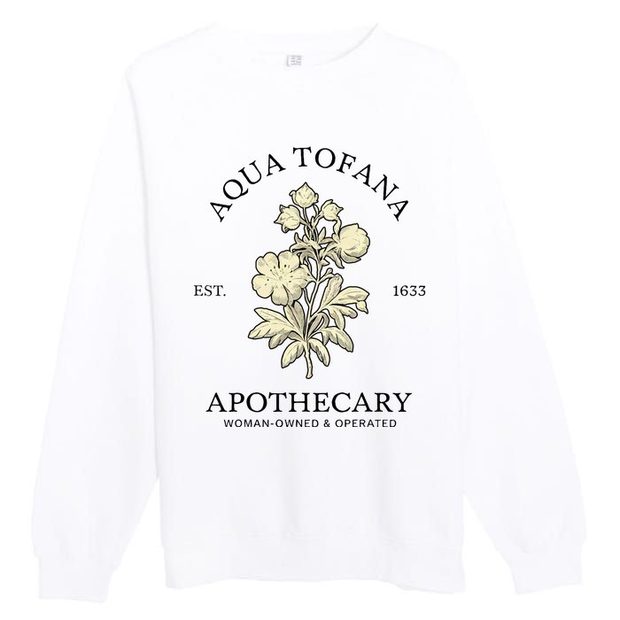 Feminist Aqua Tofana Apothecary Premium Crewneck Sweatshirt