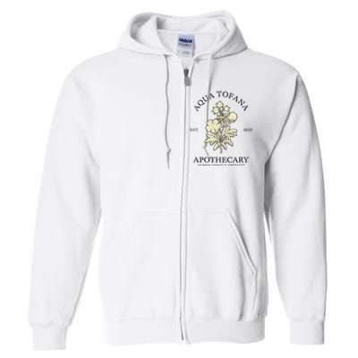 Feminist Aqua Tofana Apothecary Full Zip Hoodie