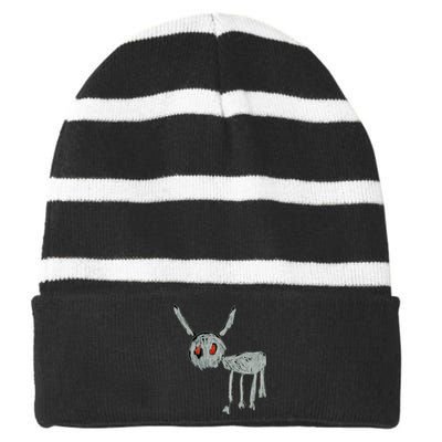 For All The Dogs Striped Beanie with Solid Band