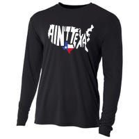 Funny Aint Texas USA Map Proud Texan Cooling Performance Long Sleeve Crew