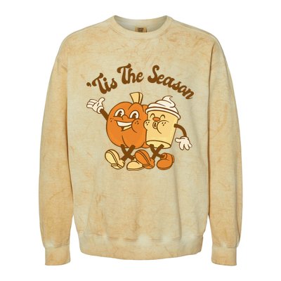 Fall Autumn Tis The Season Pumpkin Spice Coffee Latte Colorblast Crewneck Sweatshirt