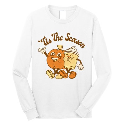 Fall Autumn Tis The Season Pumpkin Spice Coffee Latte Long Sleeve Shirt