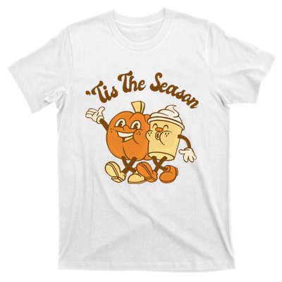 Fall Autumn Tis The Season Pumpkin Spice Coffee Latte T-Shirt