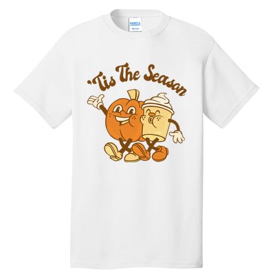 Fall Autumn Tis The Season Pumpkin Spice Coffee Latte Tall T-Shirt