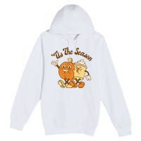 Fall Autumn Tis The Season Pumpkin Spice Coffee Latte Premium Pullover Hoodie