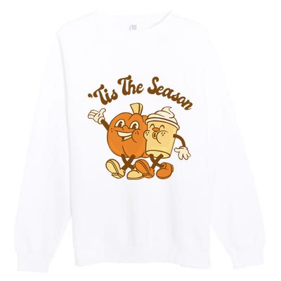 Fall Autumn Tis The Season Pumpkin Spice Coffee Latte Premium Crewneck Sweatshirt