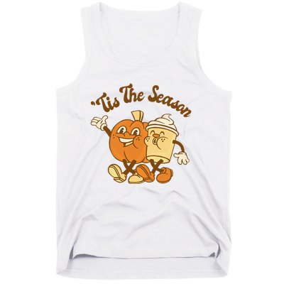 Fall Autumn Tis The Season Pumpkin Spice Coffee Latte Tank Top