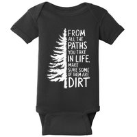 From All The Paths You Take In Life Hiking Inspirational Baby Bodysuit