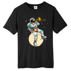 Funny Astronaut Trombone Art For Trombone Player Tall Fusion ChromaSoft Performance T-Shirt