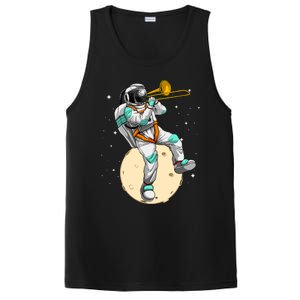 Funny Astronaut Trombone Art For Trombone Player PosiCharge Competitor Tank