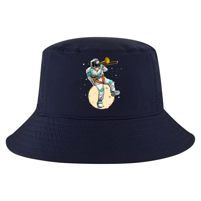 Funny Astronaut Trombone Art For Trombone Player Cool Comfort Performance Bucket Hat