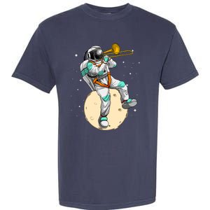 Funny Astronaut Trombone Art For Trombone Player Garment-Dyed Heavyweight T-Shirt