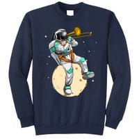 Funny Astronaut Trombone Art For Trombone Player Sweatshirt