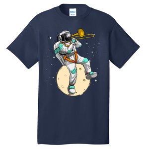 Funny Astronaut Trombone Art For Trombone Player Tall T-Shirt