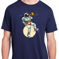 Funny Astronaut Trombone Art For Trombone Player Adult ChromaSoft Performance T-Shirt