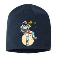 Funny Astronaut Trombone Art For Trombone Player Sustainable Beanie